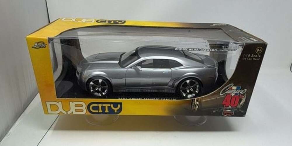 Jada Dub City 2006 Silver Chevy Camaro Concept 1/18 40th Anniversary Edition Die